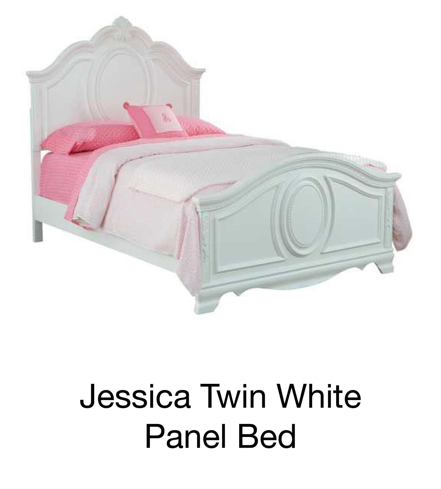 Jessica Twin White Panel Bed