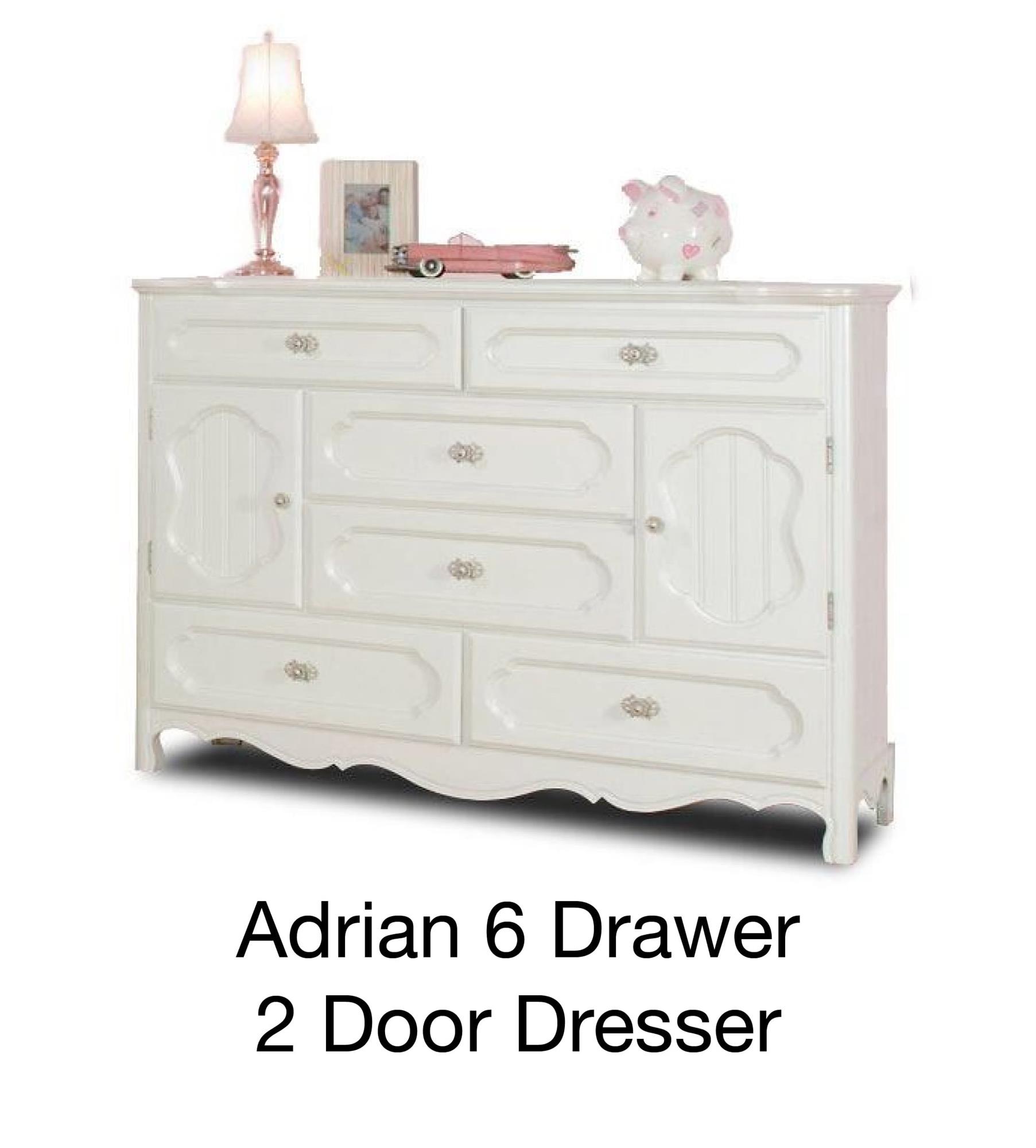Adrian 6 Drawer 2 Door Dresser