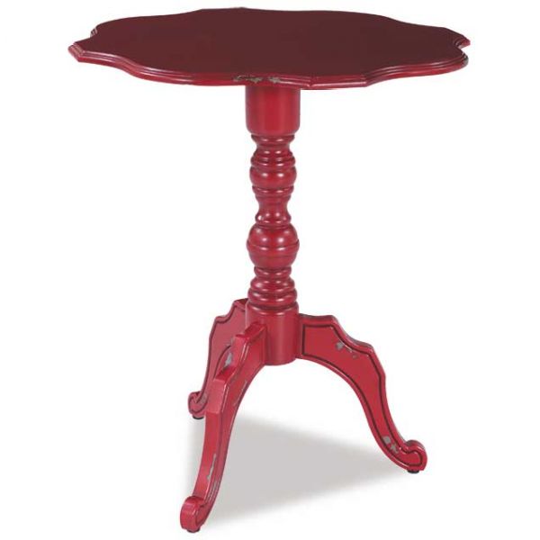 Red Scalloped Table