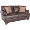 Picture of Axiom Walnut All-Leather Loveseat