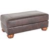 Picture of Axiom Walnut All-Leather Ottoman