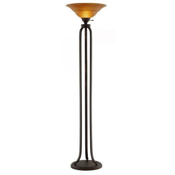 Picture of Iron Amber Glass Torchiere