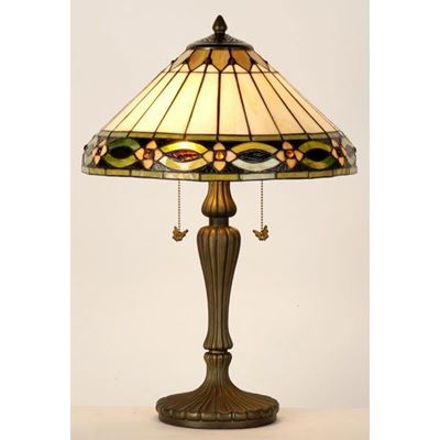 Picture of Set of Two Table Lamps with Tiffany Shade