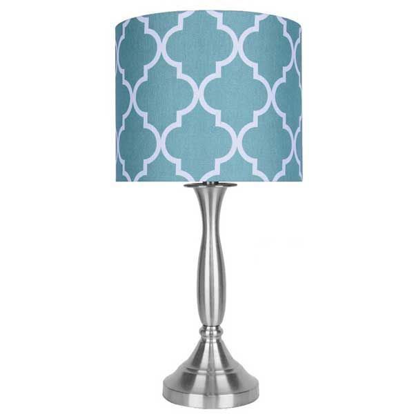 Picture of Aqua White Shade Lamp 22 Inch Steel