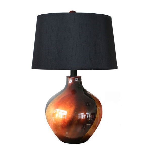 Picture of Bronze and Black Ceramic Table Lamp