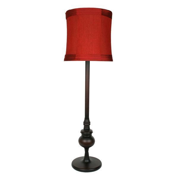 Picture of Metal Buffet Lamp Red Shade