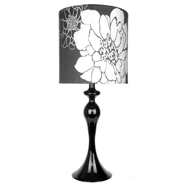 Picture of 20" Black Floral Accent Lamp