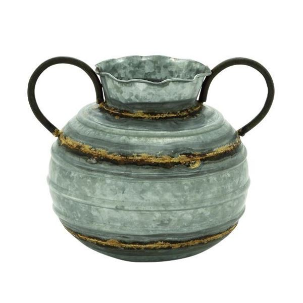 Picture of Jade Metal Vase W/Handle