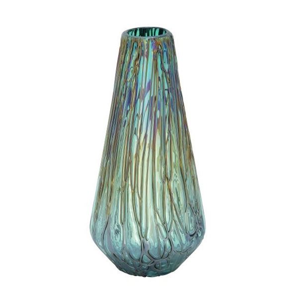 Picture of Teal Drip Glass Vase