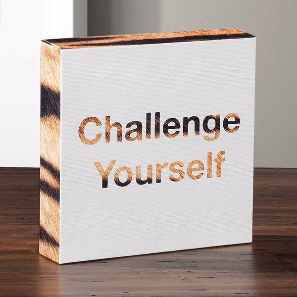 Picture of Challenge Yourself Canvas Message Cube