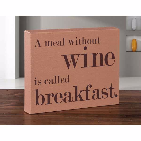 Picture of A Meal Without Wine 8x10 Message Cube
