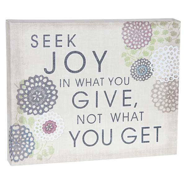 Picture of Seek Joy Give 10x8 Message Cube