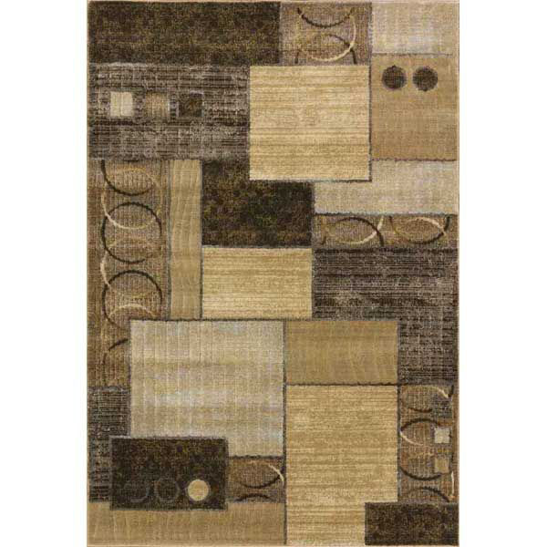 Picture of Decker Cocoa Gold Squares 5x7 Rug