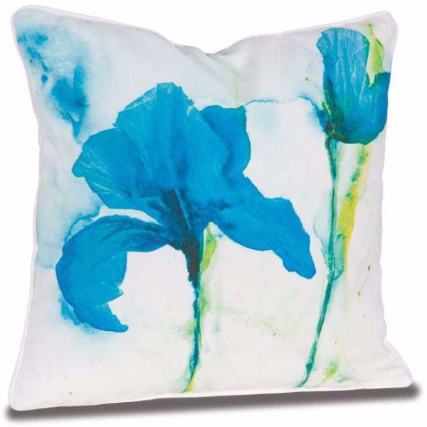Picture of Teal Iris 18x18 Pillow *P