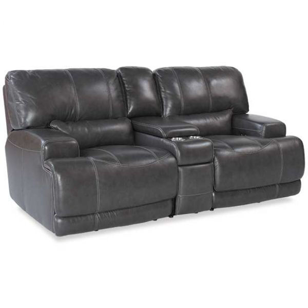 Picture of Gear Charcoal Leather Power Reclining Loveseat