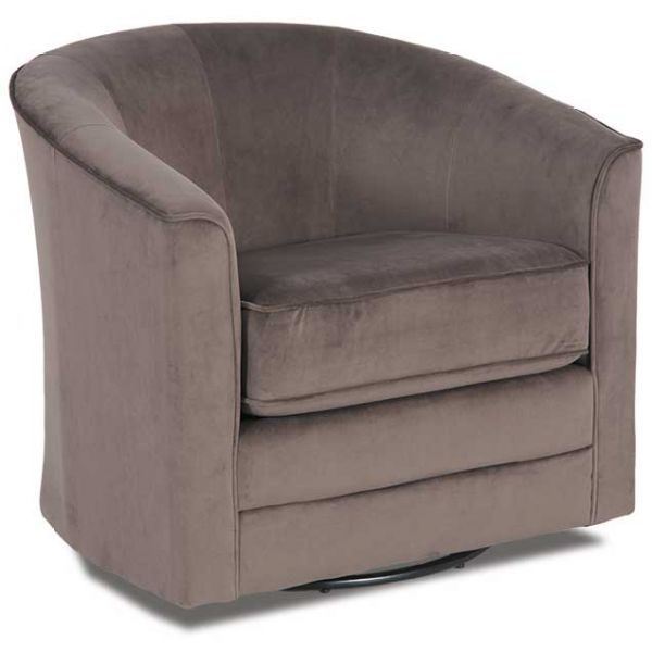 Picture of Gray Velvet Swivel Tub Chair