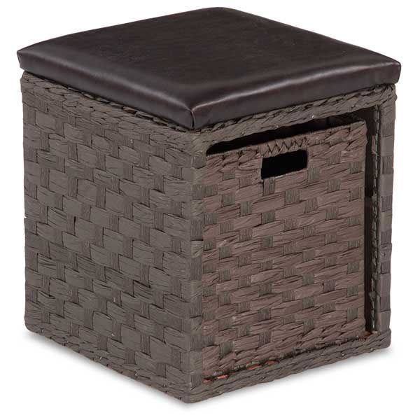 Picture of Weaved Ottoman with Drawer
