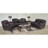 Picture of Leather Power Reclining Console Loveseat