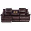 Picture of Leather Reclining Sofa with Drop Table