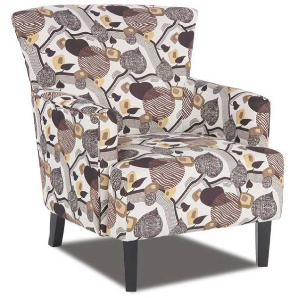 leaf print accent chair