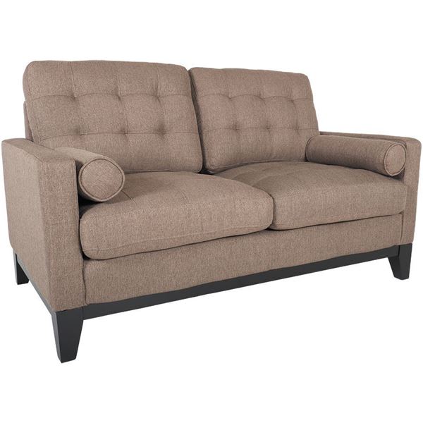 Picture of Nona Brown Tufted Loveseat