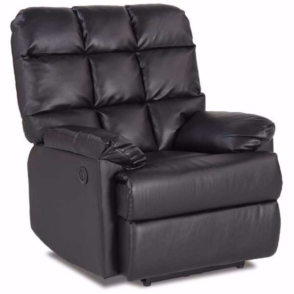 Picture of Devy Black Bonded Leather Recliner