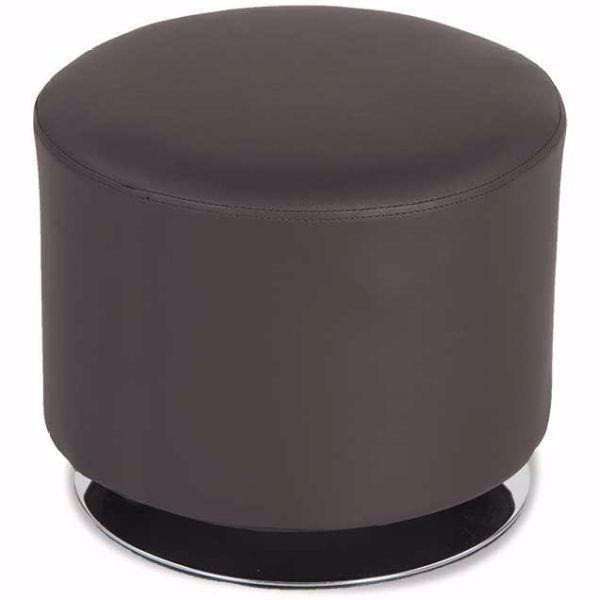 Picture of Brown Round Swivel Ottoman