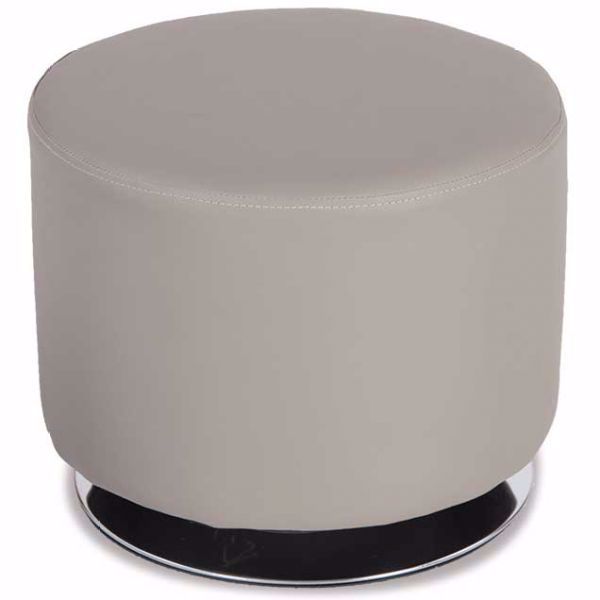 Picture of Gray Round Swivel Ottoman