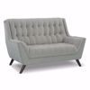 Picture of Retro Gray Tufted Loveseat