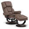 Picture of Lorin 2 Piece Taupe Stress-Free Recliner With Ottoman