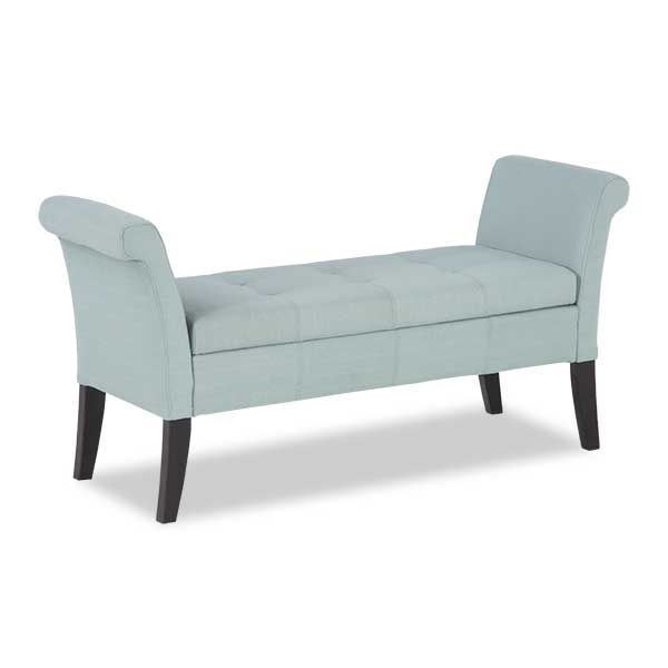 Picture of Blue Tufted Storage Bench