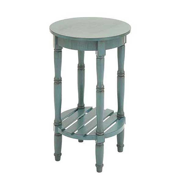 Picture of Blue Round Accent Table