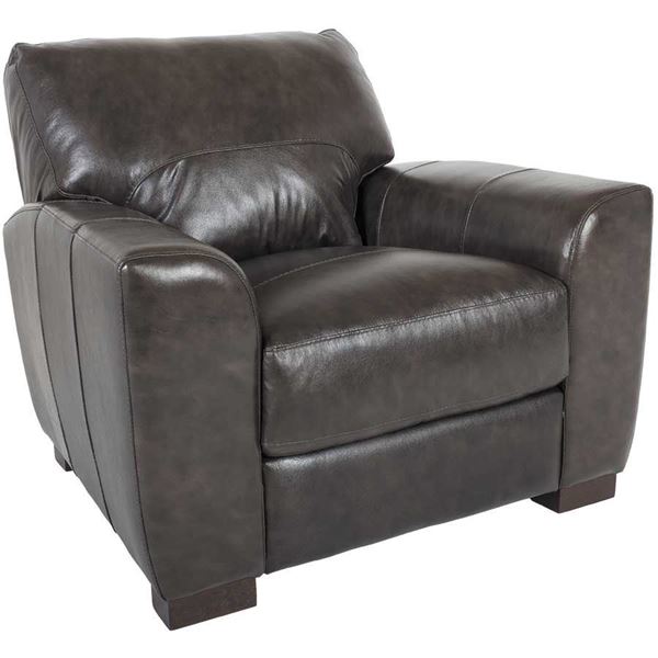 Picture of Dark Grey Italian All Leather Chair