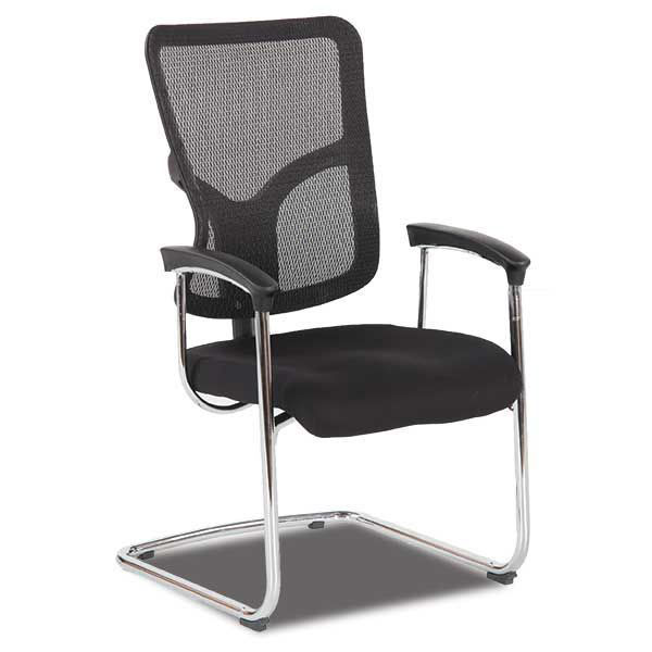 Picture of 2Series Black Mid Back Mesh Guest Chair