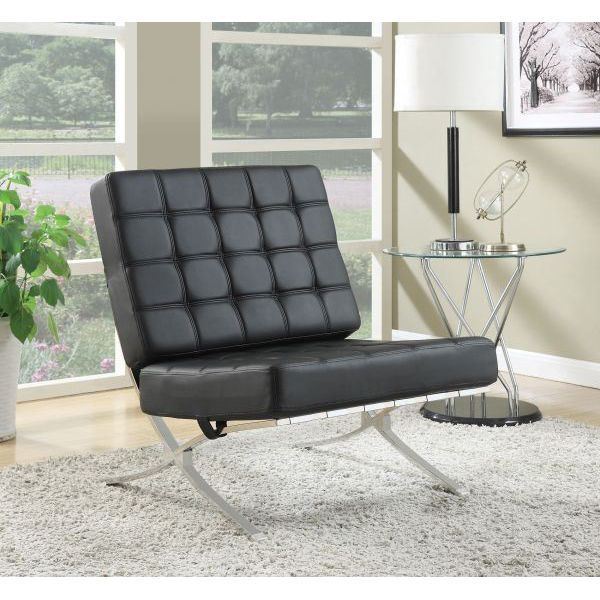 Picture of Accent Chair, Black/Chrome *D