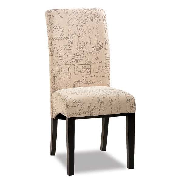 Parsons Chair Script Fabric 6001 6, French Script Fabric Dining Chairs