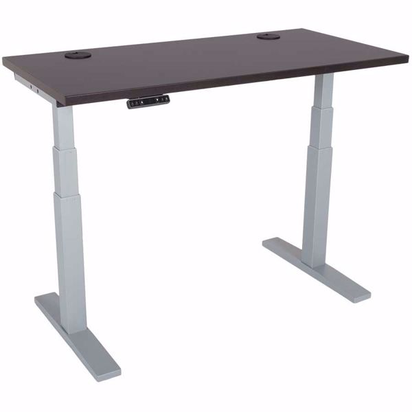 Picture of Power Height Adjustable 24x48 Mocha Top Table