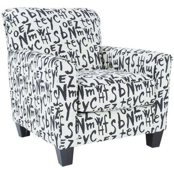 Picture of Brindon Black Script Accent Chair