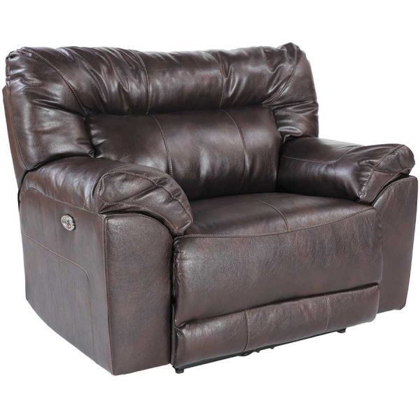 Tobacco Cuddler Power Recliner | E-50571P | Simmons Upholstery | AFW.com