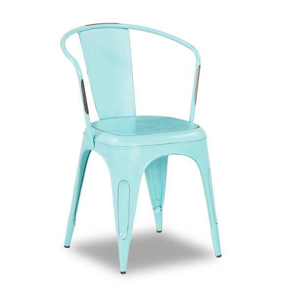 Picture of Vintage Blue Retro Cafe Arm Chair
