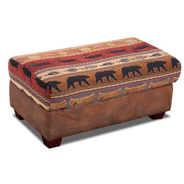 Picture of Bear Collage Ottoman
