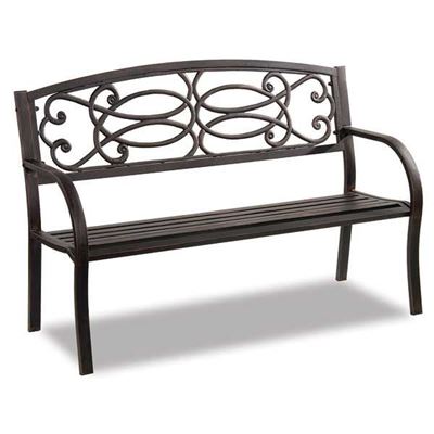 Picture of Steel Park Bench - Decorative Scroll