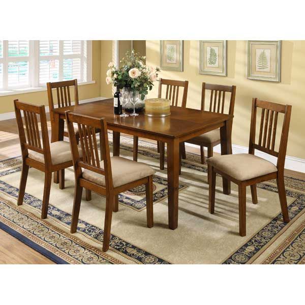 Mission Style 7 Piece Dining Set Z-L11-7PC Condor L11-128T-7PK | AFW.com