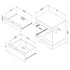 Picture of Reevo - Night Stand with Drawers, White *D