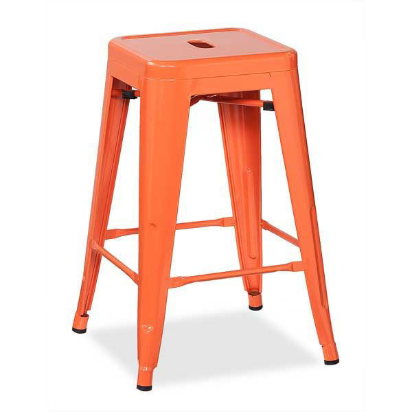 Picture of Orange 24" Metal Barstool