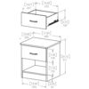 Picture of Libra - 1-Drawer Nightstand, White *D