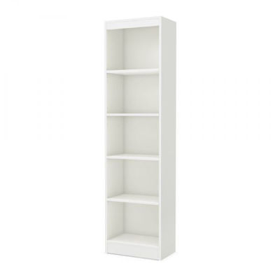 Picture of Axess - 5-Shelf Narrow Bookcase, White *D