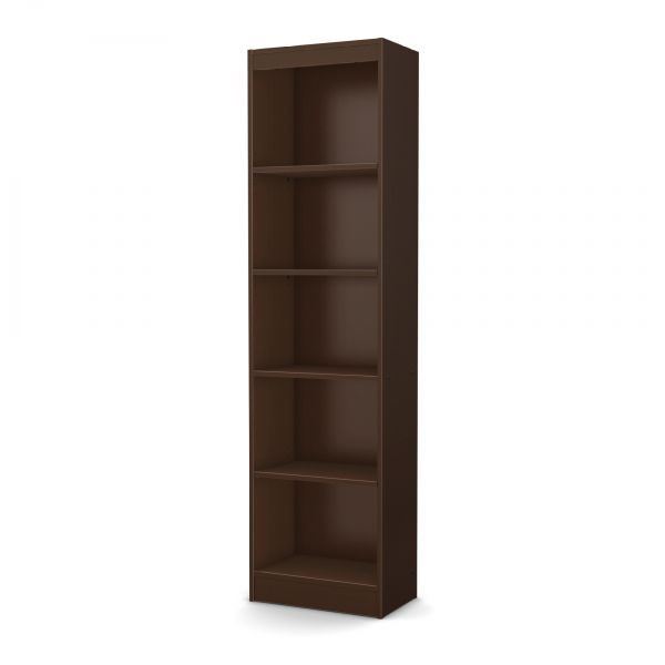 Picture of Axess - 5-Shelf Narrow Bookcase, Chocolate *D