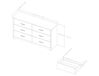 Picture of Fusion - 6-Drawer Double Dresser, White *D