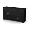 Picture of Fusion - 6-Drawer Double Dresser, Black *D